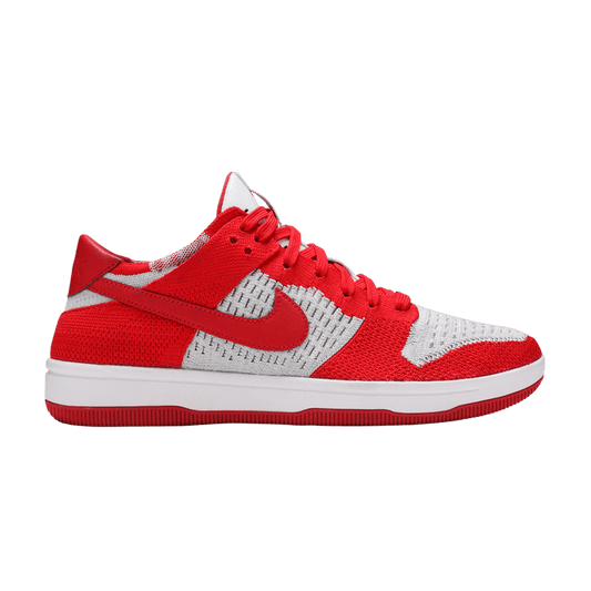 Nike Dunk Low Flyknit University Red Wolf Grey