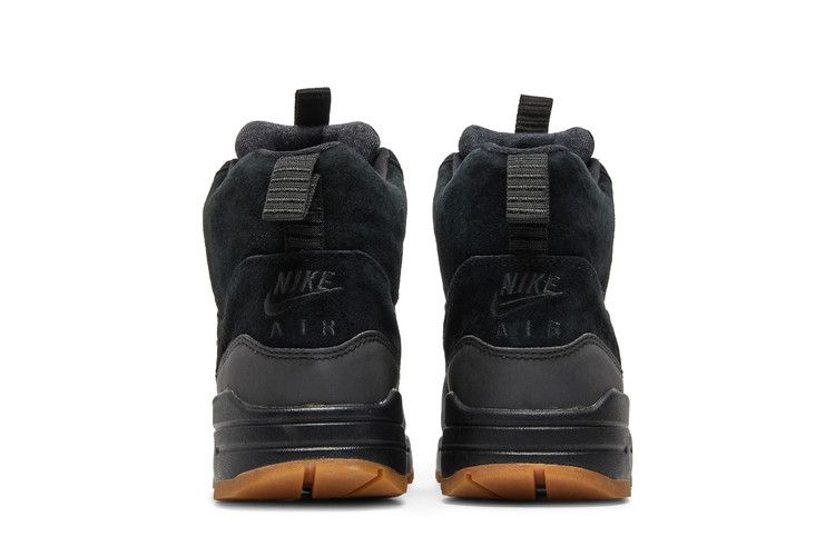 Nike Air Max 1 Mid Sneakerboot Black/Black-Gum Medium Brown (Women's)