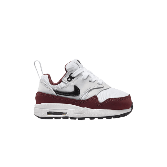 Nike Air Max 1 EasyOn White Dark Team Red Heather Pure Platinum Black (I)