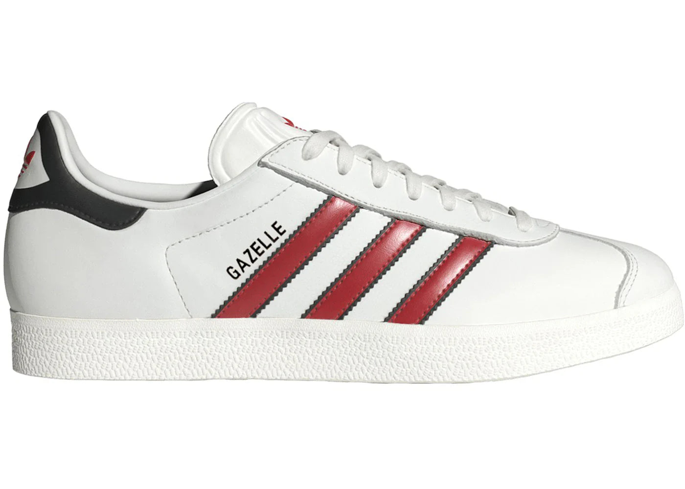 adidas Gazelle White Scarlet Black