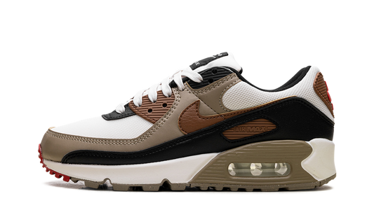 Air Max 90 WMNS "Phantom Black Fire Red Light British Tan"